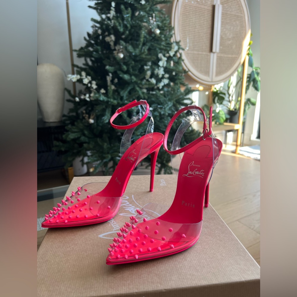 Christian Louboutin Spikoo 100 Vinyl & Leather